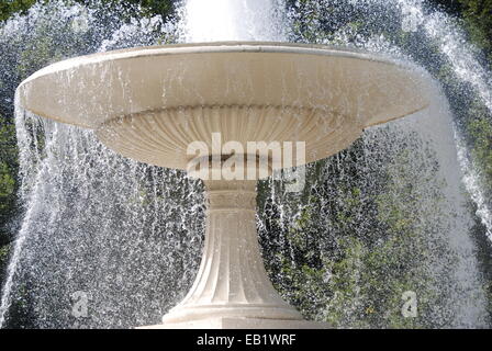 Fountain near Tomb of the Unknown Soldier Saxon Gardens Warsaw Poland Stock Photo