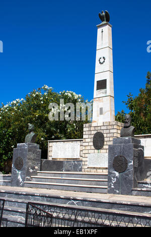 Cretan War Memorial marking the German invasion in the second world war. Stock Photo