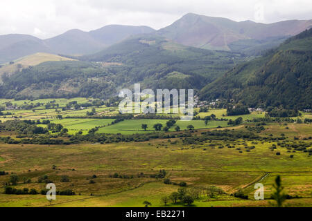 View over Cumbrian Valley from birdwatching station Stock Photo