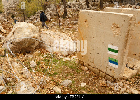 Hiking. The Golan Trail . Mt Hermon. Golan Heights. Israel. Syria. Asia Stock Photo