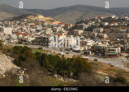 View of village. Majdal Al Shams.  Golan Heights. Israel. Syria. Asia Stock Photo