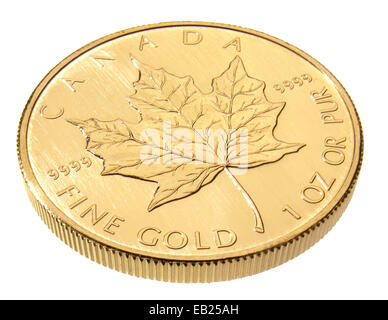 canadian fine gold coin Stock Photo