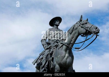 Canada Calgary - 9 July 2011: Detail of war memorial for Second Boer War. Stock Photo