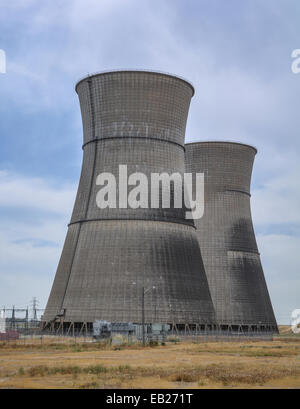 An abandoned thermal power plant cooling tower from the inside Stock ...