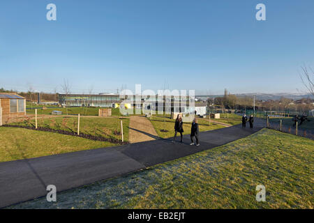 Darwen Vale High School, Blackburn, United Kingdom. Architect: John McAslan & Partners, 2013. Stock Photo