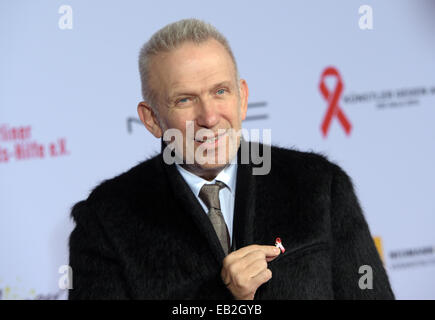 Berlin, Germany. 24th Nov, 2014. Fashion designer Jean-Paul Gaultier attends the 14th annual 'Artists Against Aids' charity gala at the Theater des Westens in Berlin, Germany, 24 November 2014. Photo: RAINER JENSEN/dpa/Alamy Live News Stock Photo