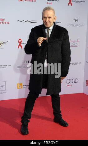 Berlin, Germany. 24th Nov, 2014. Fashion designer Jean-Paul Gaultier attends the 14th annual 'Artists Against Aids' charity gala at the Theater des Westens in Berlin, Germany, 24 November 2014. Photo: RAINER JENSEN/dpa/Alamy Live News Stock Photo