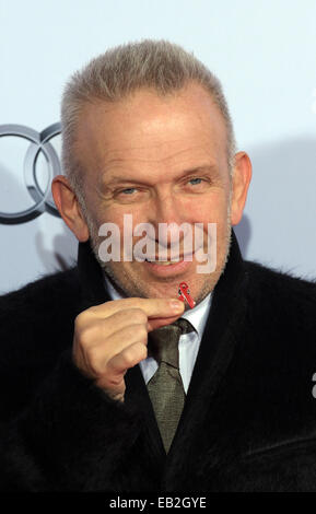 Berlin, Germany. 24th Nov, 2014. Fashion designer Jean-Paul Gaultier attends the 14th annual 'Artists Against Aids' charity gala at the Theater des Westens in Berlin, Germany, 24 November 2014. Photo: RAINER JENSEN/dpa/Alamy Live News Stock Photo