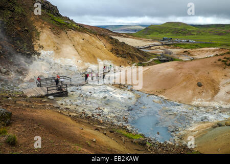 Seltun geothermal area, Iceland Stock Photo
