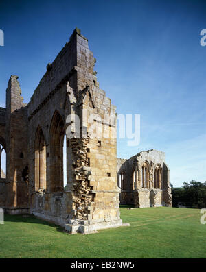 View of the South transept and East end of the church from the South West, Egglestone Abbey, County Durham, UK Stock Photo