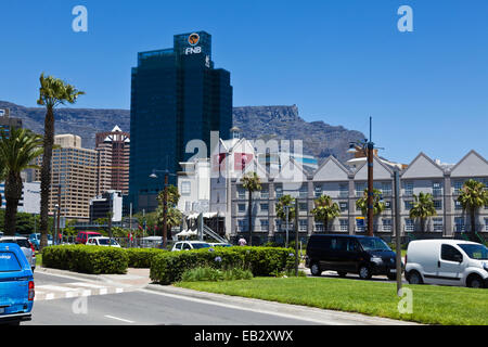 Cape Town, South Africa. First National Bank office tower in Cape Towns central business district banking node. Stock Photo