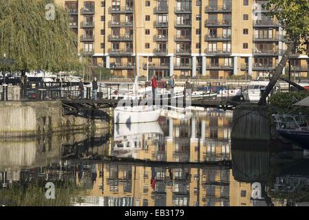 London, UK. 24th Nov, 2014. A sunny but cold winter's scene at St. Katharine Docks in London Credit:  Lee Thomas/ZUMA Wire/Alamy Live News Stock Photo