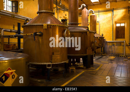 Copper tanks for the tequila distillation, Jose Cuervo Tequila Distillery, Tequila, Jalisco, Mexico Stock Photo