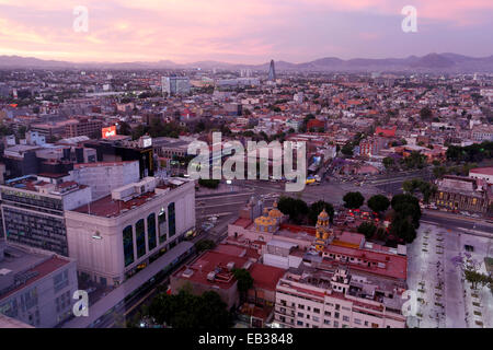 City centre with the street Paseo de la Reforma, Mexico City, Federal District, Mexico Stock Photo