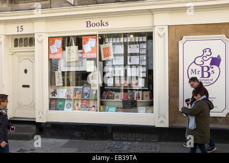 Mr B's Emporium of Reading Delights - an Independent Bookshop or Bookstore in John Street Bath Stock Photo