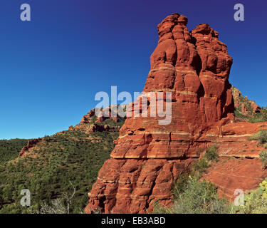 USA, Arizona, Yavapai County, Sedona, Fay Canyon, View of Fay Rock Stock Photo