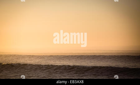 USA, California, Los Angeles County, Malibu, Seascape at sunset Stock Photo