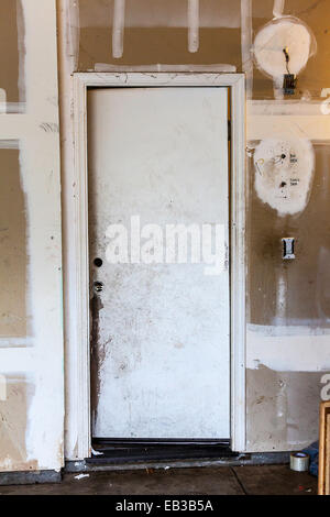 A house that drug addicts and their children had occupied and the damage that was done. Stock Photo