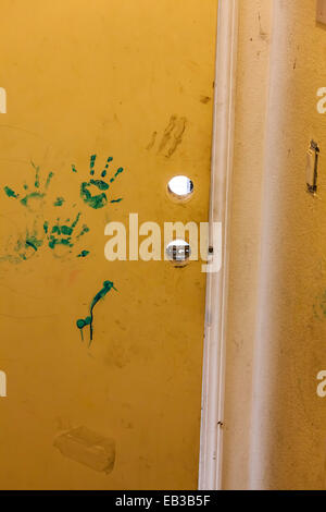 A house that drug addicts and their children had occupied and the damage that was done. Stock Photo