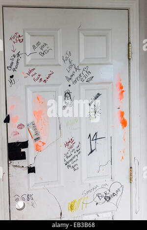 A house that drug addicts and their children had occupied and the damage that was done. Stock Photo