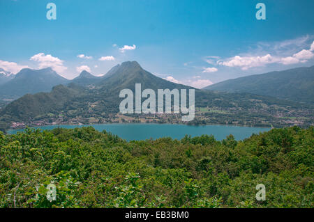 Aerial view of Lake Annecy, Haute-Savoie, France Stock Photo
