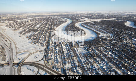 Canada, Manitoba, Winnipeg, View of river winnipeg Stock Photo