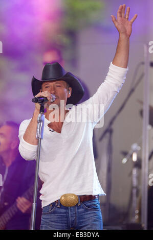 Tim McGraw performing live on 'The Today Show' at the Rockefeller Plaza in New York City  Featuring: Tim McGraw Where: New York City, New York, United States When: 23 May 2014 Stock Photo