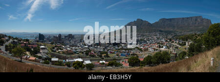 Cape Town city bowl and Table Mountain, panoramic view from Signal Hill, Cape Town, South Africa Stock Photo