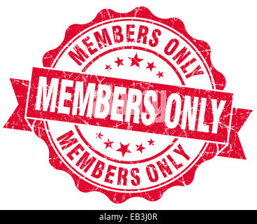 members only grunge red stamp Stock Photo