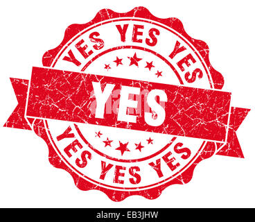 Yes Grunge Stamp Stock Photo