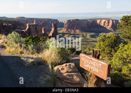 Monument Canyon Overlook Colorado National Monument near Grand Junction, Colorado Stock Photo