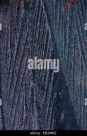 Abstract close-up photographs of ice patterns and formations, Brecon Beacons National Park, Wales, UK, EU. Stock Photo