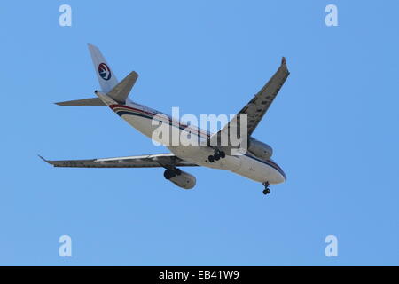 A China Eastern Airlines Airbus A330-200 registration B-6537 arriving at Sydney Airport, Sydney, Australia Stock Photo