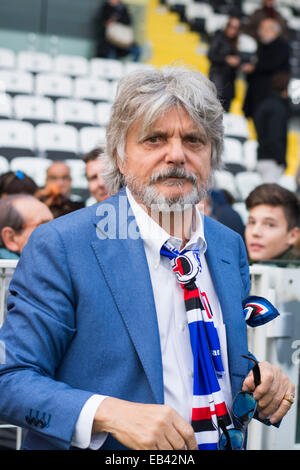 Massimo Ferrero (Sampdoria), NOVEMBER 23, 2014 - Football / Soccer : Italian 'Serie A' match between Cesena 1-1 Sampdoria at Stadio Dino Manuzzi in Cesena, Italy. (Photo by Maurizio Borsari/AFLO) Stock Photo