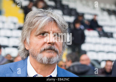 Massimo Ferrero (Sampdoria), NOVEMBER 23, 2014 - Football / Soccer : Italian 'Serie A' match between Cesena 1-1 Sampdoria at Stadio Dino Manuzzi in Cesena, Italy. (Photo by Maurizio Borsari/AFLO) Stock Photo