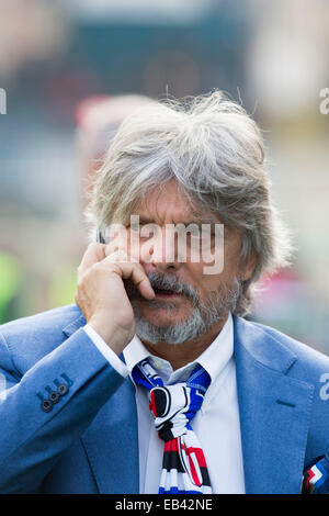 Massimo Ferrero (Sampdoria), NOVEMBER 23, 2014 - Football / Soccer : Italian 'Serie A' match between Cesena 1-1 Sampdoria at Stadio Dino Manuzzi in Cesena, Italy. (Photo by Maurizio Borsari/AFLO) Stock Photo