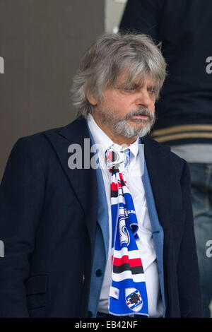 Massimo Ferrero (Sampdoria), NOVEMBER 23, 2014 - Football / Soccer : Italian 'Serie A' match between Cesena 1-1 Sampdoria at Stadio Dino Manuzzi in Cesena, Italy. (Photo by Maurizio Borsari/AFLO) Stock Photo