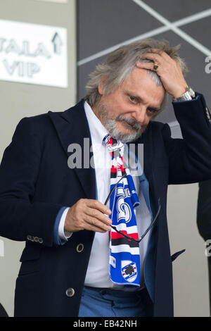 Massimo Ferrero (Sampdoria), NOVEMBER 23, 2014 - Football / Soccer : Italian 'Serie A' match between Cesena 1-1 Sampdoria at Stadio Dino Manuzzi in Cesena, Italy. (Photo by Maurizio Borsari/AFLO) Stock Photo