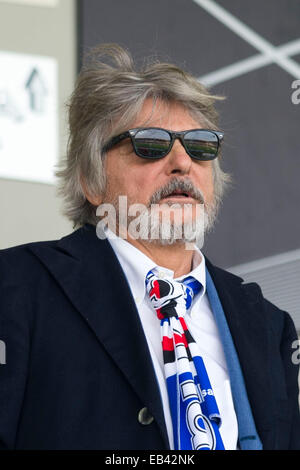 Massimo Ferrero (Sampdoria), NOVEMBER 23, 2014 - Football / Soccer : Italian 'Serie A' match between Cesena 1-1 Sampdoria at Stadio Dino Manuzzi in Cesena, Italy. (Photo by Maurizio Borsari/AFLO) Stock Photo