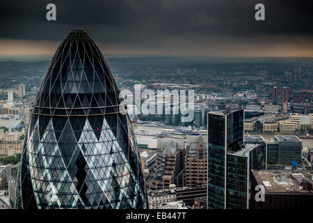 30 St Mary Axe, Gherkin, Sir Norman Foster and Partners Stock Photo
