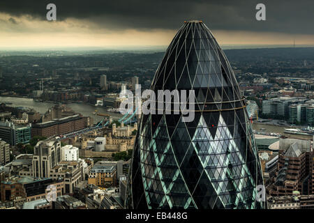 30 St Mary Axe, Gherkin, Sir Norman Foster and Partners Stock Photo