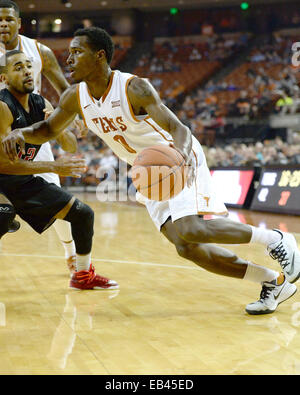 Austin, Texas. 25th Nov, 2014. Kendal Yancy #0 of the Texas Longhorns in action vs the Saint Francis Red Flash at the Frank Erwin Center in Austin Texas. Texas defeats Saint Francis 78-46. Credit:  csm/Alamy Live News Stock Photo