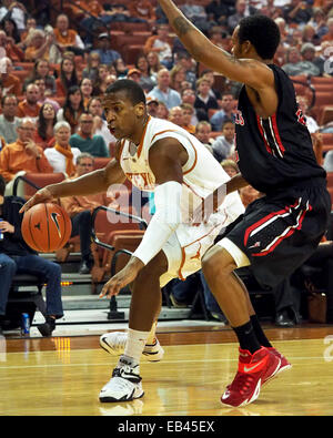 Austin, Texas. 25th Nov, 2014. Jonathan Holmes #10 of the Texas Longhorns in action vs the Saint Francis Red Flash at the Frank Erwin Center in Austin Texas. Texas defeats Saint Francis 78-46. Credit:  csm/Alamy Live News Stock Photo