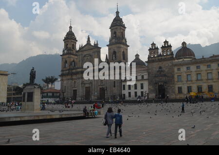 The Archbishopric Cathedral of Bogota, a Roman Catholic Cathedral in Plaza Bolivar, Bogota, Colombia Stock Photo