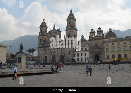 The Archbishopric Cathedral of Bogota, a Roman Catholic Cathedral in Plaza Bolivar, Bogota, Colombia Stock Photo