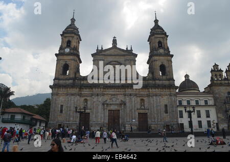 The Archbishopric Cathedral of Bogota, a Roman Catholic Cathedral in Plaza Bolivar, Bogota, Colombia Stock Photo