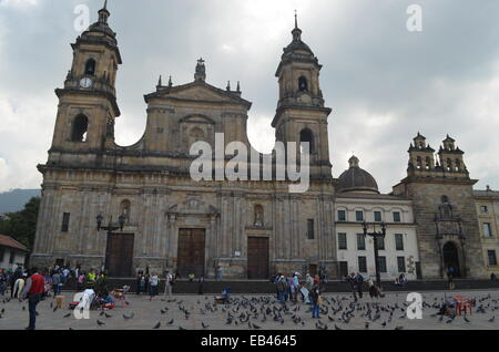 The Archbishopric Cathedral of Bogota, a Roman Catholic Cathedral in Plaza Bolivar, Bogota, Colombia Stock Photo