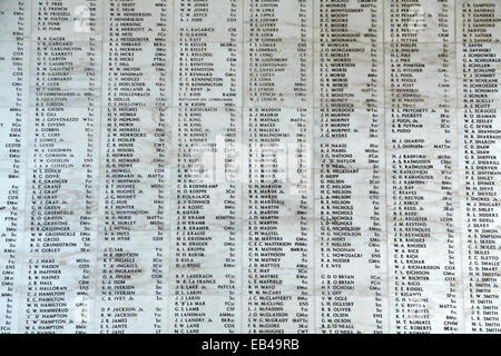 Names of those killed in the 1941 Pearl Harbour attack, USS Arizona Memorial, Pearl Harbour, Honolulu, Oahu, Hawaii, USA Stock Photo