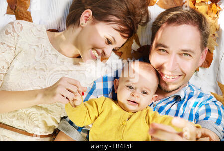 Portrait of the cheerful family Stock Photo