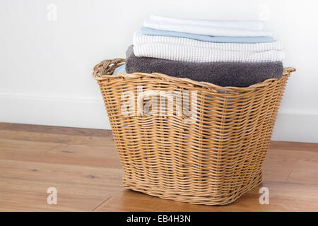 neatly folded laundry Stock Photo